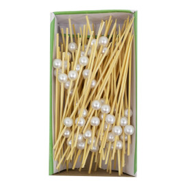 Pick Bambu Decorado Pérola 9cm (100 Uds)