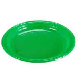 Prato Plastico Raso PS Verde 205 mm (960 Unidades)