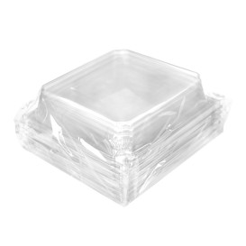 Tampa de Plastico PET Embalagem 480ml 14x12,5cm (12 Uds)