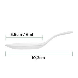Colher Degustação PP Transparente 10,3cm (25 Uds)