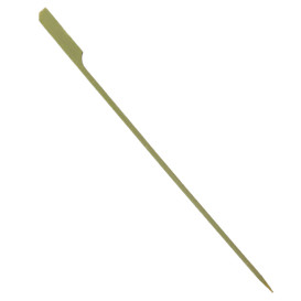 Espetos de bambu decorados “Golf” Verde Natural 25cm (250 Uds)