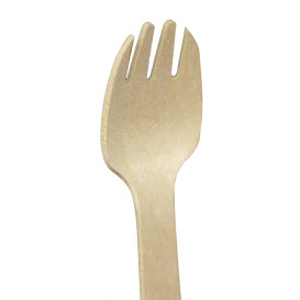 Colher-Garfo em Madeira 10,5cm (1.200 Uds)
