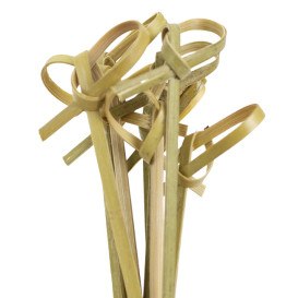 Pick Bambú Decorado Laço 10cm (100 Uds)