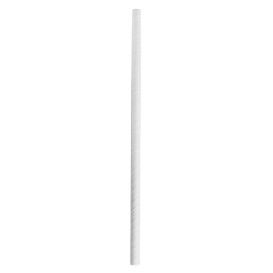 Palhinha Direita Papel Branco Smoothie Ø8mm 24cm (3.000 Uds)