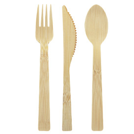 Garfo em Bambu 17cm (50 Uds)
