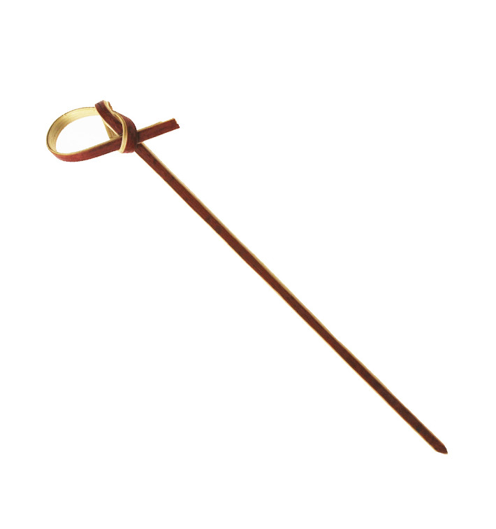 Pick Bambu Decorado Laço Vermelho 10cm (2.500 Uds) Pick Bambu Decorado Laço Vermelho 10cm (2.500 Uds)