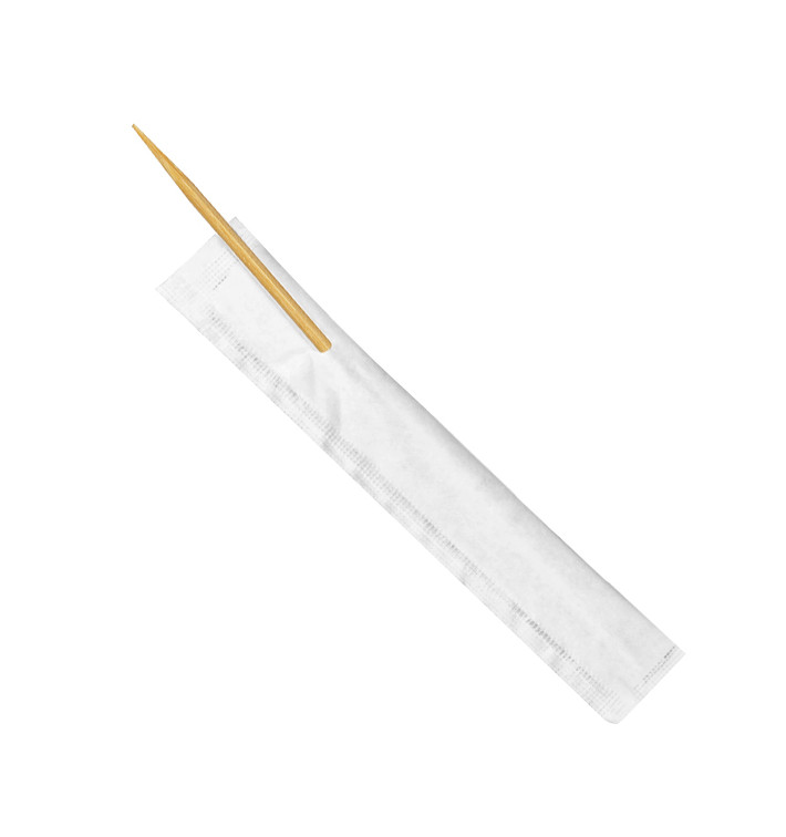 Palitos de Madeira 2 Pontas Embainhados Papel 65mm (1 Ud) Palitos de Madeira 2 Pontas Embainhados Papel 65mm (1 Ud)