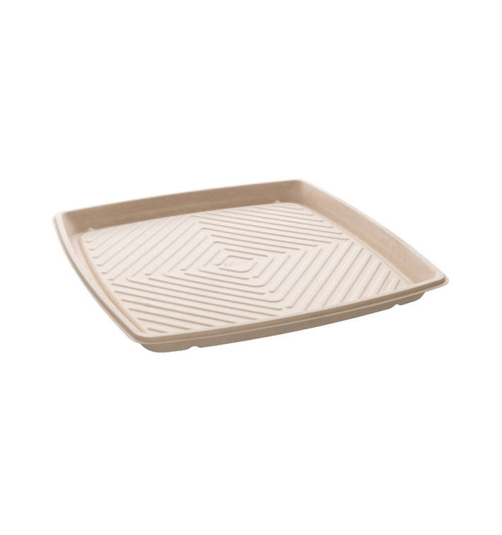 Tabuleiro Cana de Açúcar Quadrada Natural 40x40cm (25 Uds) Tabuleiro Cana de Açúcar Quadrada Natural 40x40cm (25 Uds)