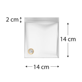 Saco Polietileno com fecho zip 14x14cm G200 (1000 Uds)