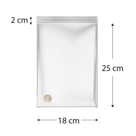 Saco Polietileno com fecho zip 18x25cm G200 (100 Uds)