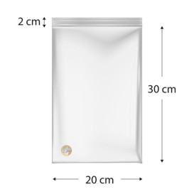 Saco Polietileno com fecho zip 20x30cm G200 (100 Uds)