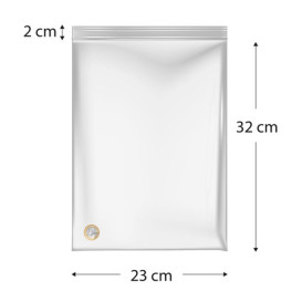 Saco Polietileno com fecho zip 23x32cm G200 (1000 Uds)