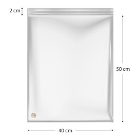 Saco Polietileno com fecho zip 40x50cm G200 (50 Uds)