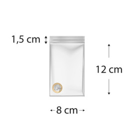 Saco Polietileno com fecho zip 8x12cm G300 (100 Uds)