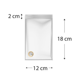 Saco Polietileno com fecho zip 12x18cm G300 (100 Uds)