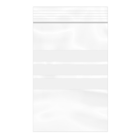 Saco Polietileno Fecho zip e Banda Escrever 10x15cm G200 (1000 Uds)