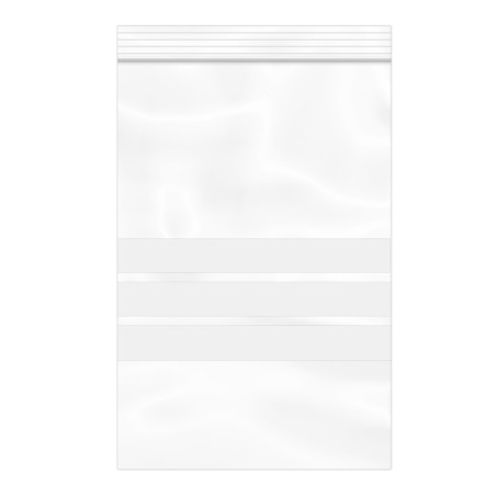 Saco Polietileno Fecho zip e Banda Escrever 12x18cm G200 (1000 Uds)