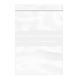 Saco Polietileno Fecho zip e Banda Escrever 16x22cm G200 (100 Uds)