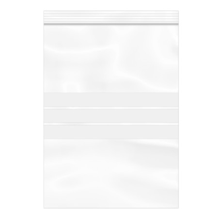 Saco Polietileno Fecho zip e Banda Escrever 25x35cm G200 (100 Uds)
