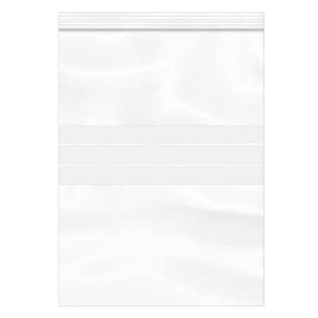 Saco Polietileno Fecho zip e Banda Escrever 30x40cm G200 (1000 Uds)