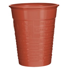 Copo de Plástico PS Vermelho 200ml Ø7cm (50 Uds)