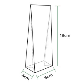 Saco de PP Biorientado Fundo Quadrado 6x19+4cm G160 (100 Uds)