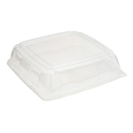 Tampa Plástico PET Transparente Bandeja 27x27cm (5 Uds)