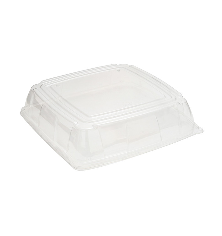 Tampa Plástico PET Transparente Bandeja 27x27cm (5 Uds) Tampa Plástico PET Transparente Bandeja 27x27cm (5 Uds)