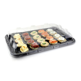 Tampa Plastico Trasp. Bandeja 46x30x6cm (50 Uds)