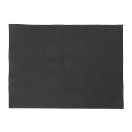 Toalhete de Mesa de Papel Preto 30x40cm 40g/m² (1.000 Uds)