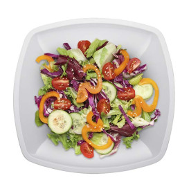 Prato Duro Reutilizável Raso Quadrado Branco "Square" PP 23cm (300 Uds)