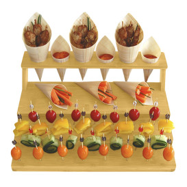 Suporte de Bambu para Picks e Cones 29x35,5x11,5cm (2 Ud)