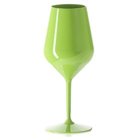 Copo Reutilizável Tritan Verde de Vinho 470ml (6 Uds)