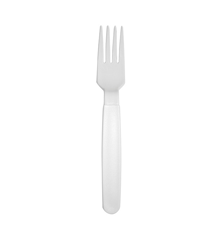 Garfo Reutilizável Durável PP Branco 18,5cm (6 Uds) Garfo Reutilizável Durável PP Branco 18,5cm (6 Uds)
