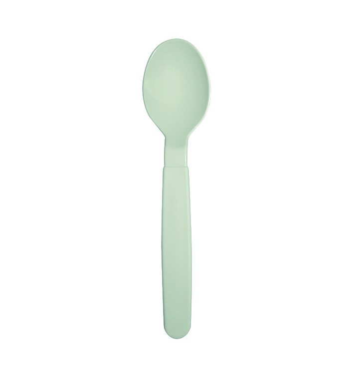 Colher Reutilizável Durável PP Verde 18,5cm (6 Uds) Colher Reutilizável Durável PP Verde 18,5cm (6 Uds)