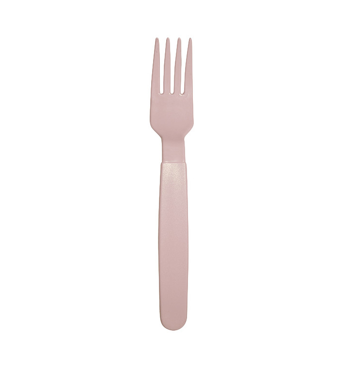 Garfo Reutilizável Durável PP Rosa 18,5cm (6 Uds) Garfo Reutilizável Durável PP Rosa 18,5cm (6 Uds)