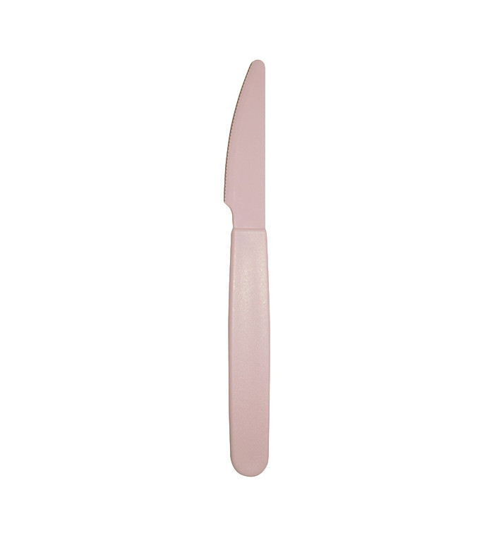 Faca Rutilizável Durável PP Rosa 18,5cm (6 Uds) Faca Rutilizável Durável PP Rosa 18,5cm (6 Uds)