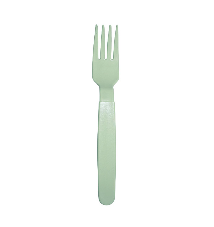 Garfo Reutilizável Durável PP Verde 18,5cm (6 Uds) Garfo Reutilizável Durável PP Verde 18,5cm (6 Uds)
