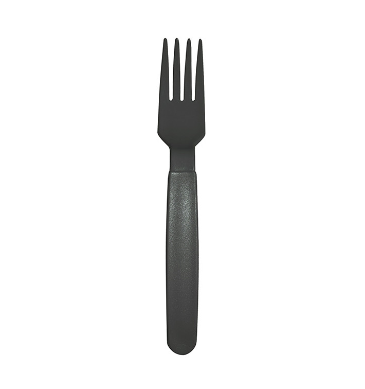 Garfo Reutilizável Durável PP Antracite 18,5cm (6 Uds) Garfo Reutilizável Durável PP Antracite 18,5cm (6 Uds)