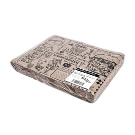 Toalhete de Mesa de Papel Kraft "Burguer" 30x40cm 40g/m² (1.000 Uds)
