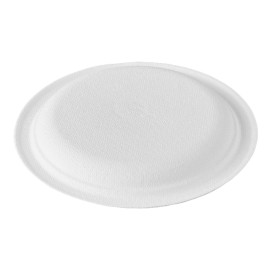 Prato Bio da cana-de-açúcar Branco Ø15,5cm (50 Uds)