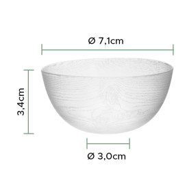 Tigela Degustação Reutilizável PS "Cortex" Transparente 90ml (25 Uds)