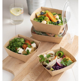 Saladeira Retangular Kraft 375ml 15x12x5cm (400 Uds)