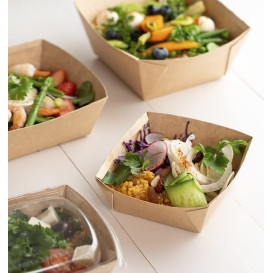 Saladeira Retangular Kraft 375ml 15x12x5cm (400 Uds)