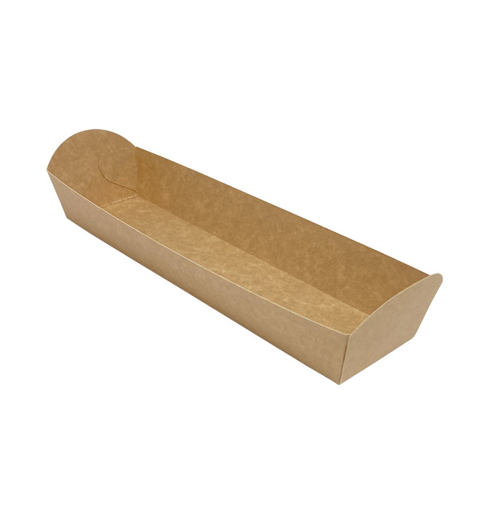 Bandeja para Sandes Kraft 500ml 24,8x6cm (500 Uds) Bandeja para Sandes Kraft 500ml 24,8x6cm (500 Uds)