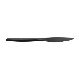 Faca Plastico Luxury Preto 175mm (100 Uds)