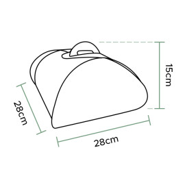 Caixa de bolo borboleta Kraft 28x28x15cm (25 Uds)