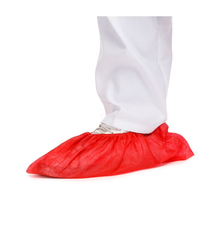 Cobre Sapatos em Polipropileno Vermelho (100 Uds) Cobre Sapatos em Polipropileno Vermelho (100 Uds)