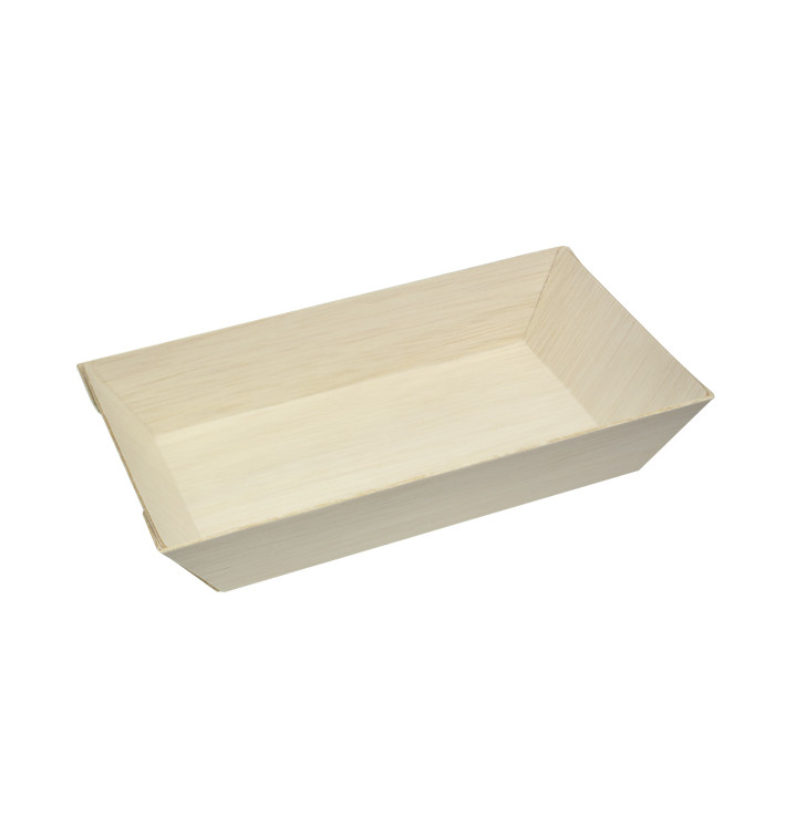 Bandeja Mini de Madeira 15,5x8,5x2,8cm 250ml (100 Uds) Bandeja Mini de Madeira 15,5x8,5x2,8cm 250ml (100 Uds)
