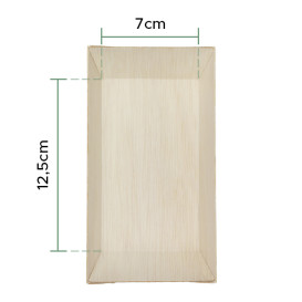 Bandeja Mini de Madeira 15,5x8,5x2,8cm 250ml (100 Uds)